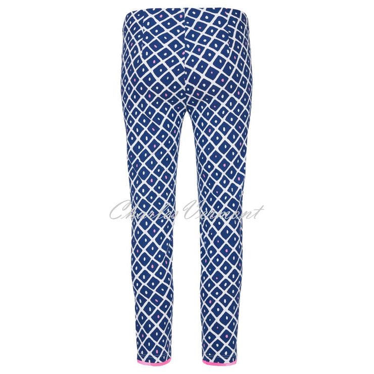 Robell Rose 09 - 7/8 Cropped Slim Fit Trouser - Style 51611-5666-69 (Geometric Print)