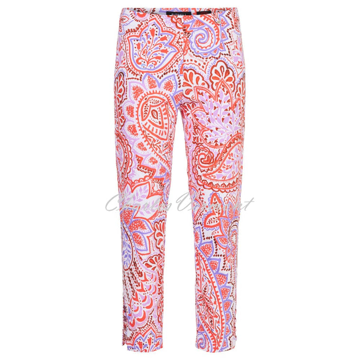 Robell Lena 09 - 7/8 Cropped Trouser - Style 52550-5664-40 (Paisley Print)