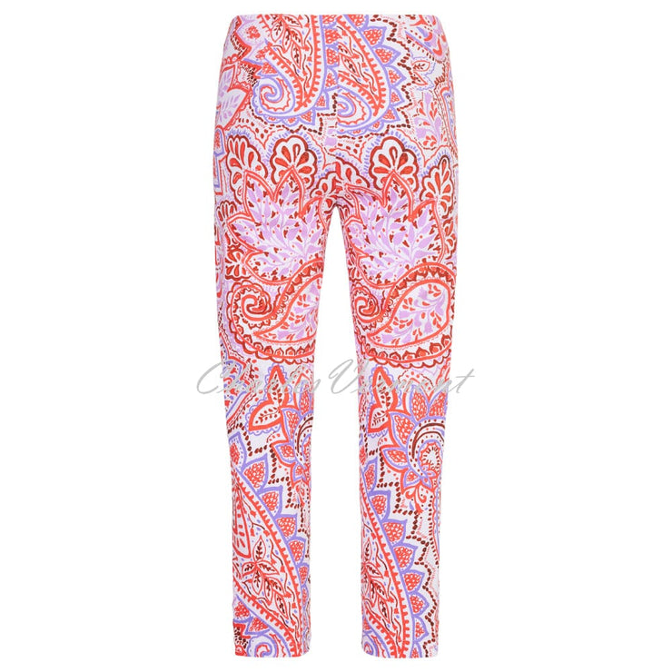 Robell Lena 09 - 7/8 Cropped Trouser - Style 52550-5664-40 (Paisley Print)