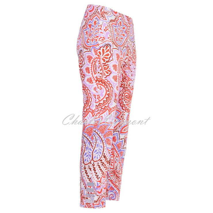 Robell Lena 09 - 7/8 Cropped Trouser - Style 52550-5664-40 (Paisley Print)