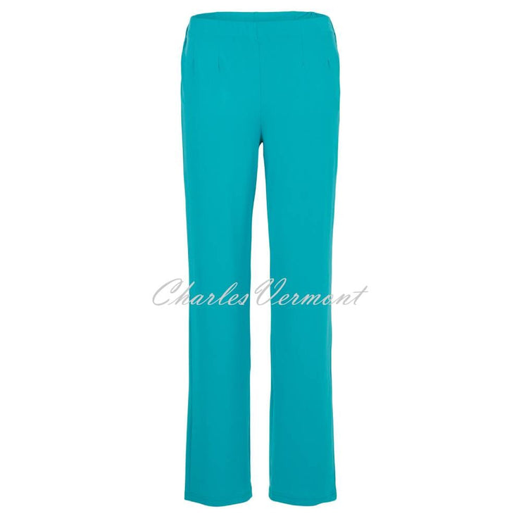Tia Wide Leg Trouser - Style 71179-7093-7304 (Aqua)