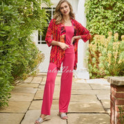 Tia Wide Leg Trouser - Style 71179-7093-4601 (Raspberry)