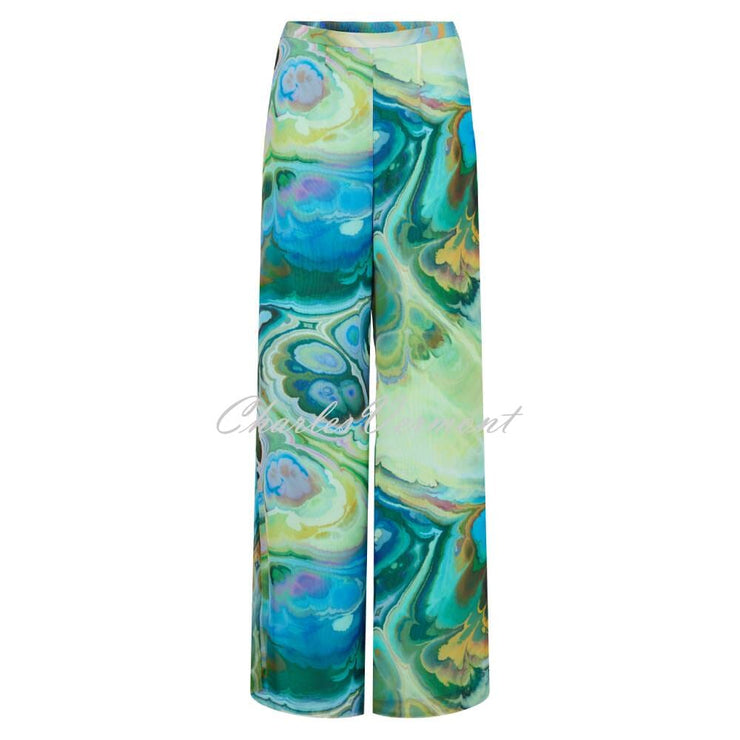 Tia Abstract Print Chiffon Trouser - Style 71251-7954-76