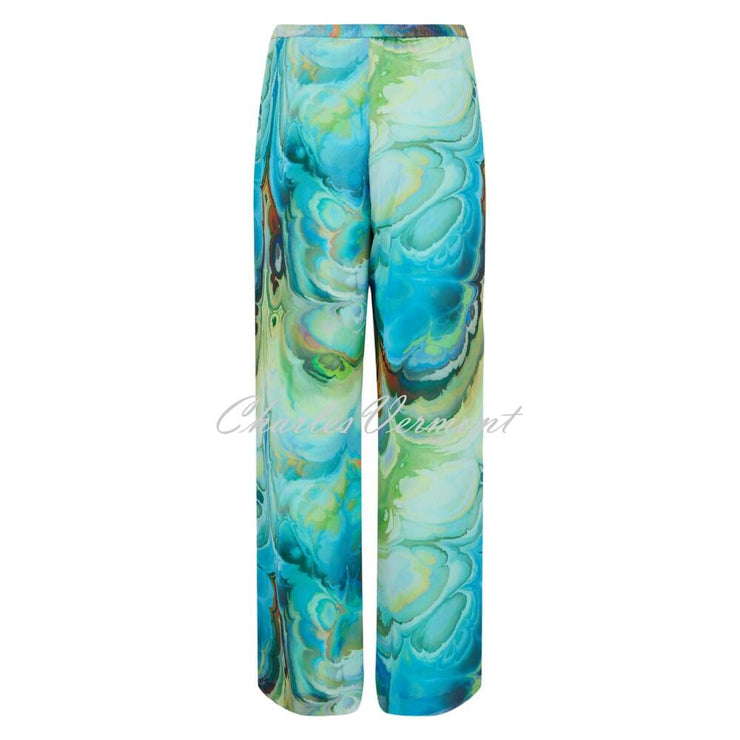 Tia Abstract Print Chiffon Trouser - Style 71251-7954-76