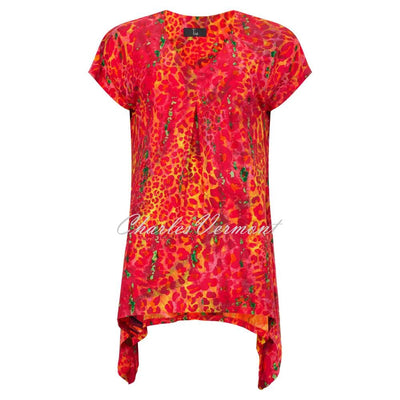 Tia Abstract Animal Print V-Neck Tunic - Style 74917-7964-46