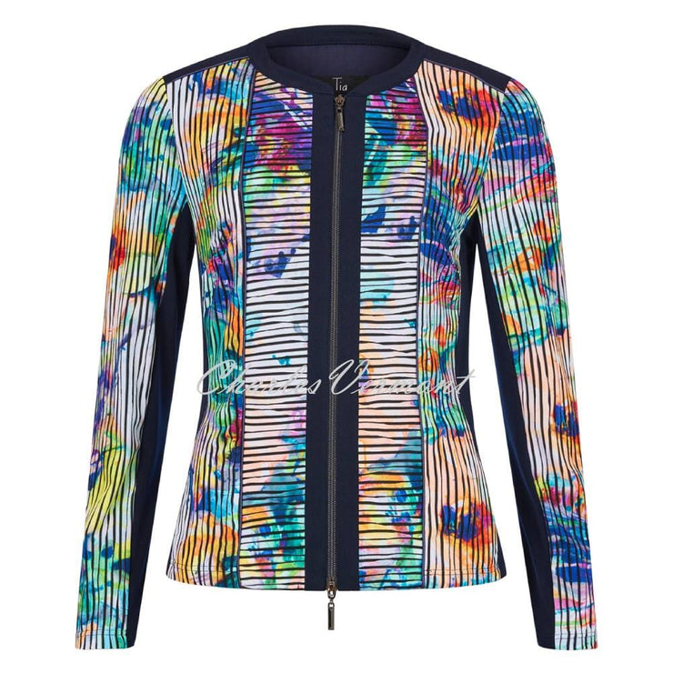 Tia Patterned Zip Jacket - Style 77634-7963-84