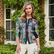 Tia Patterned Zip Jacket - Style 77634-7963-84