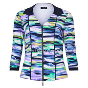 Tia Abstract Print Zip Jacket - Style 77649-7973-69