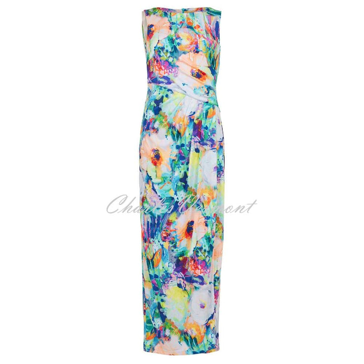 Tia Abstract Floral Print Sleeveless Maxi Dress - Style 78601-7962-84