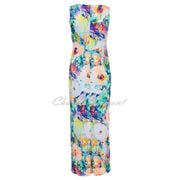 Tia Abstract Floral Print Sleeveless Maxi Dress - Style 78601-7962-84