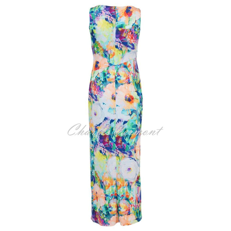 Tia Abstract Floral Print Sleeveless Maxi Dress - Style 78601-7962-84