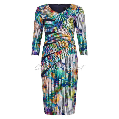 Tia V-Neckline Patterned Dress with Sunbeam Design - Style 78963-7963-84