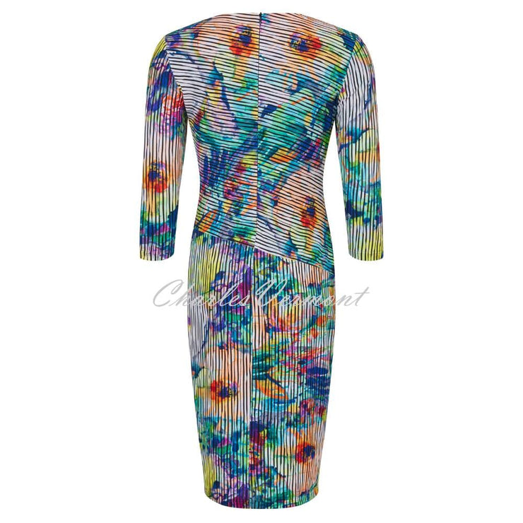 Tia V-Neckline Patterned Dress with Sunbeam Design - Style 78963-7963-84