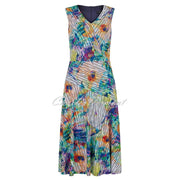 Tia V-Neckline Fit and Flare Patterned Dress - Style 78969-7963-84