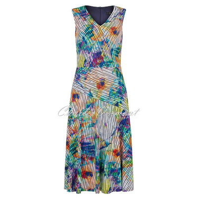 Tia V-Neckline Fit and Flare Patterned Dress - Style 78969-7963-84