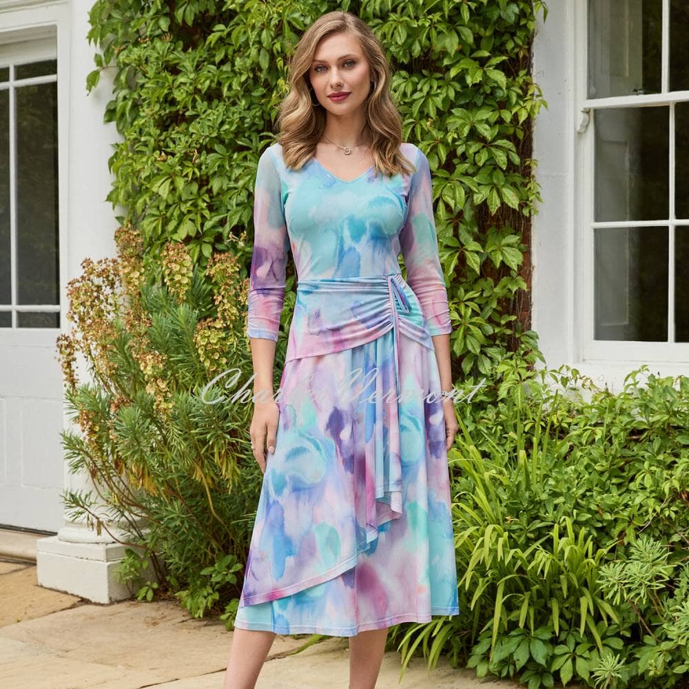 sachin and babi light blue dress Ascot Mock-Wrap Dress Hotsquash London Navy : Premium Dresses : VogaCloset  Qatar main image 0