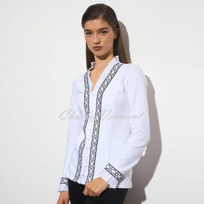 Tinta 'Aida' Embroidered Blouse With Ruffle Detailing - Style 3857001