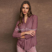 Tinta 'Leonia' V-Neck Top - Style 3891058 (Prune / Multi)