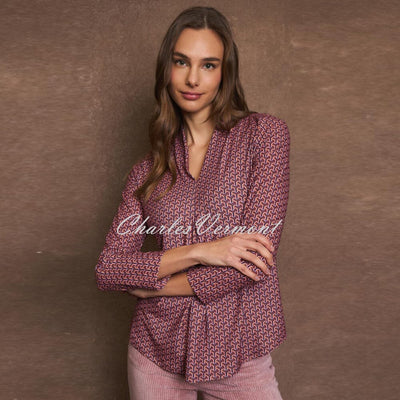 Tinta 'Leonia' V-Neck Top - Style 3891058 (Prune / Multi)