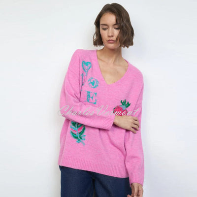 Tinta 'Terentia' V-Neck Sweater - Style 3895609 (Rose)