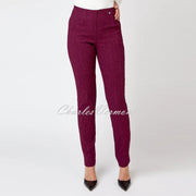 Robell Marie Full Length Trouser 51412-54145-561 (Winter Red Paisley Jacquard)
