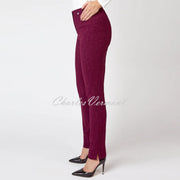 Robell Marie Full Length Trouser 51412-54145-561 (Winter Red Paisley Jacquard)