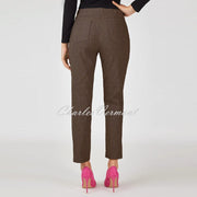 Robell Bella 09 - 7/8 Cropped Trouser 51560-54145-38 (Taupe Paisley Jacquard)