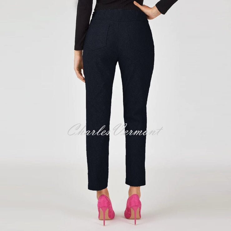 Robell Bella 09 - 7/8 Cropped Trouser 51560-54145-69/690 (Navy Paisley Jacquard)
