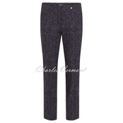 Robell Bella 09 - 7/8 Cropped Trouser 51560-54145-97 (Charcoal Paisley Jacquard)