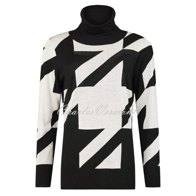 Habella Houndstooth Diamante Sweater - Style 54128-60002-11