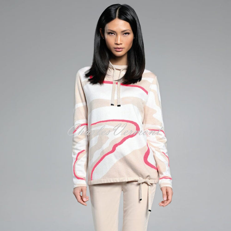 I'cona Cowl Neck Sweater With Drawstring Hem - Style 64205-60198-144