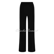 Tia Velvet Wide Leg Trouser - Style 71302-7395-90 (Black)