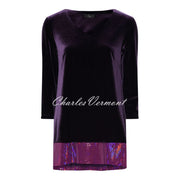 Tia V-neck Velvet Sequin Top - Style 73048-7760-58