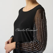Joseph Ribkoff Asymmetric Tunic Top With Beading Detail - Style 233002