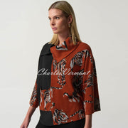 Joseph Ribkoff Tiger Print Sweater Top - Style 233100