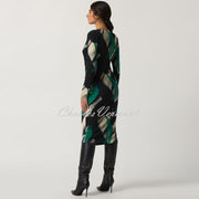 Joseph Ribkoff Abstract Print Mock Wrap Dress- Style 233127