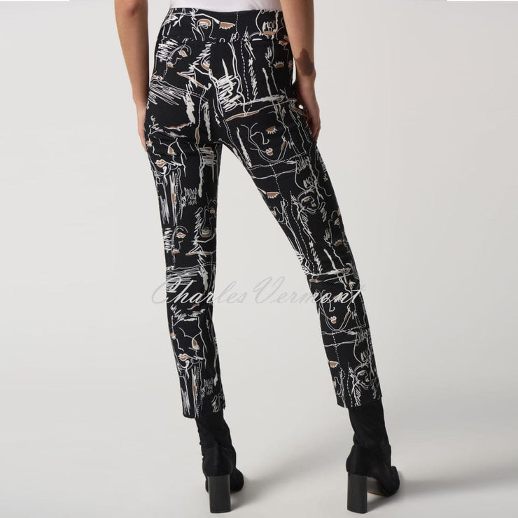 Joseph Ribkoff Face Print Cropped Trouser - Style 233278