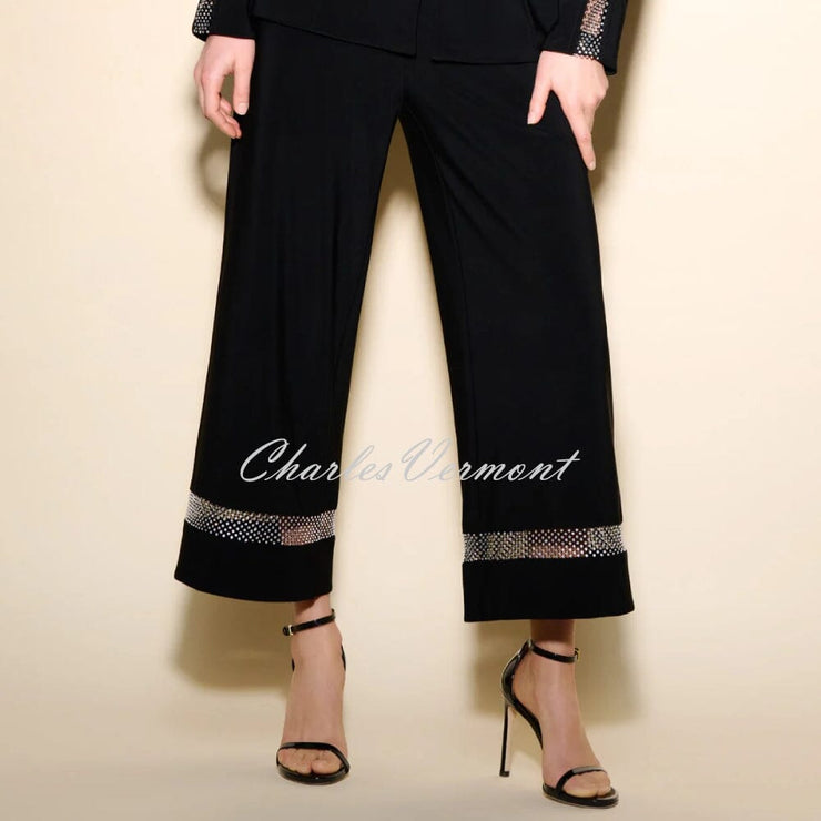 Joseph Ribkoff 'Signature' Wide Leg Rhinestone Culotte Trouser - Style 233749