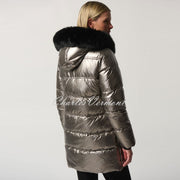 Joseph Ribkoff Faux Fur Hooded Puffer Coat - Style 233923
