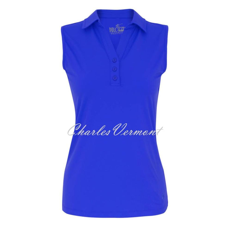 Dolcezza 'Golf' Sleeveless Top - Style 23470 (Royal Blue)