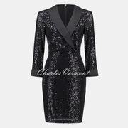 Joseph Ribkoff Sequin Blazer Dress - Style 234708