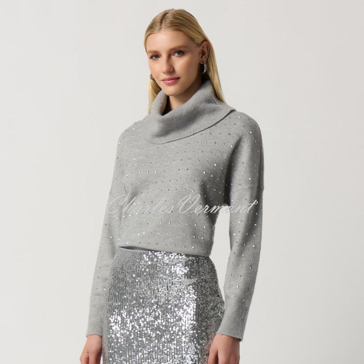 Joseph Ribkoff Studded Cowl Neck Sweater - Style 234909