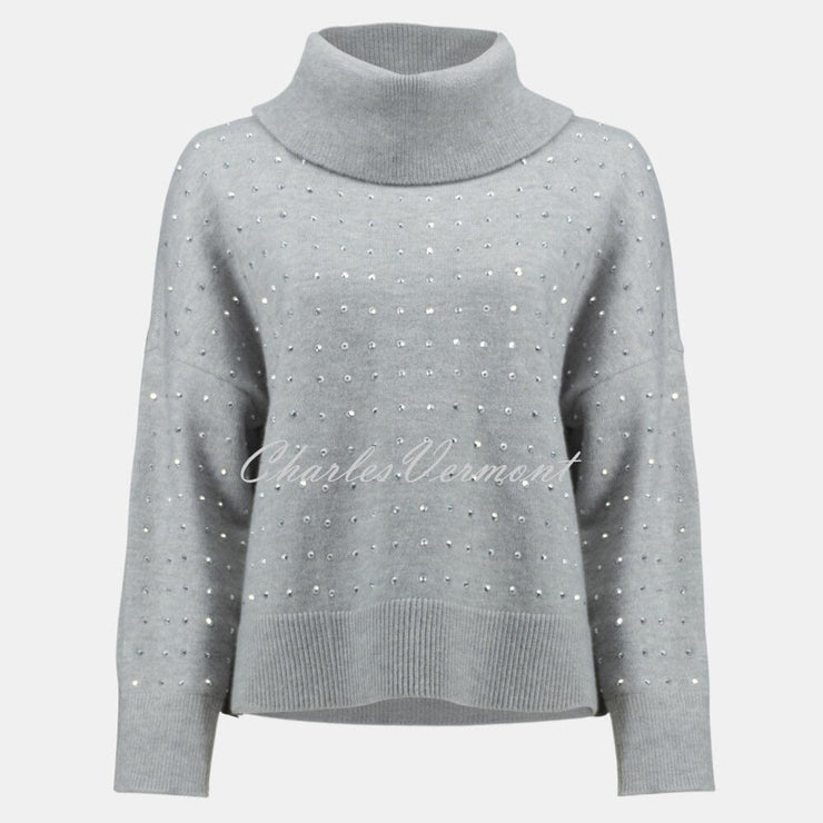Joseph Ribkoff Studded Cowl Neck Sweater - Style 234909