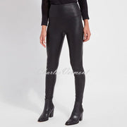 Lysse Textured Faux Leather Legging - Style 2384 (Black)