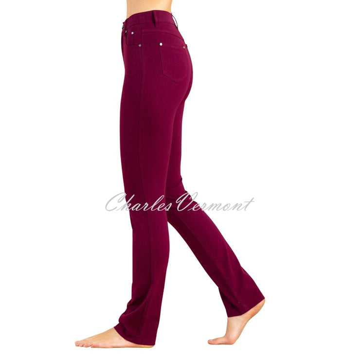 Mable Full Length Straight Leg Jean - Style 2403-205 (Berry)