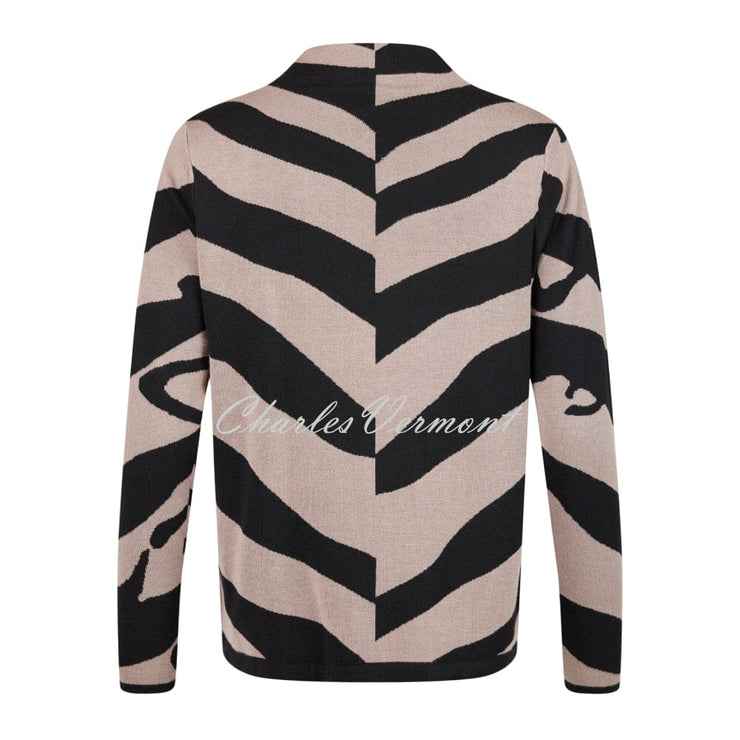 I'cona Abstract Animal Print Sweater With Drawstring Hem - Style 64230-60002-15