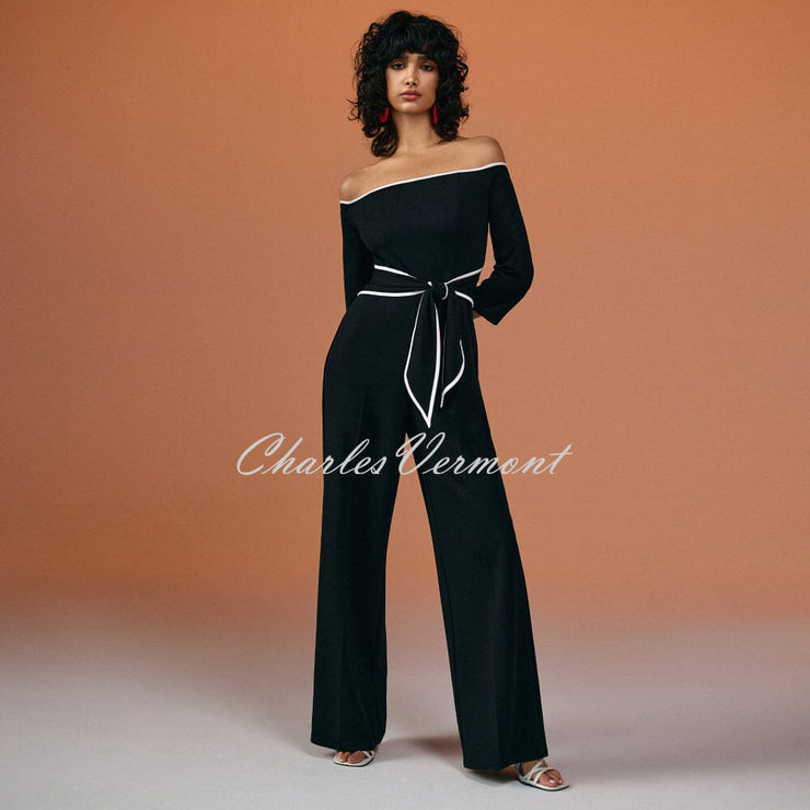 Joseph Ribkoff Off The Shoulder Wide Leg Jumpsuit Style 241009
