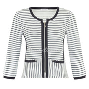 Dolcezza 'Ocean Breeze' Striped Collarless Jacket - Style 24106