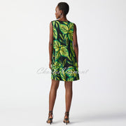 Joseph Ribkoff Tropical Leaf Print Sleeveless Dress - Style 241119