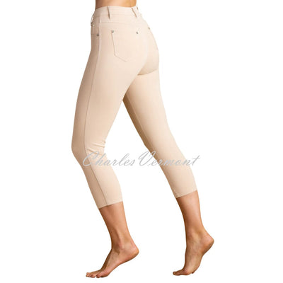 Marble Mid-Calf Cropped Leg Skinny Jean – Style 2412-196 (Champagne)
